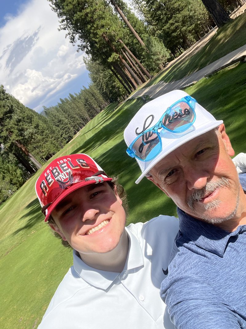 Finnagin Wantland with his dad