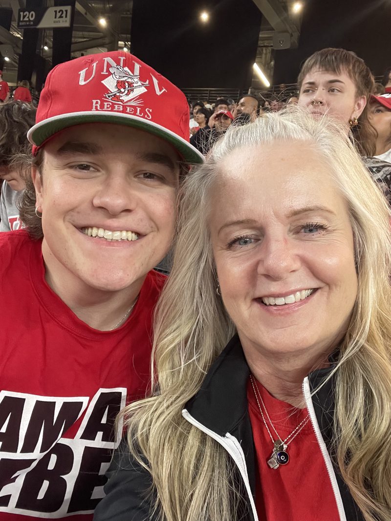 Finnagin Wantland with his mom